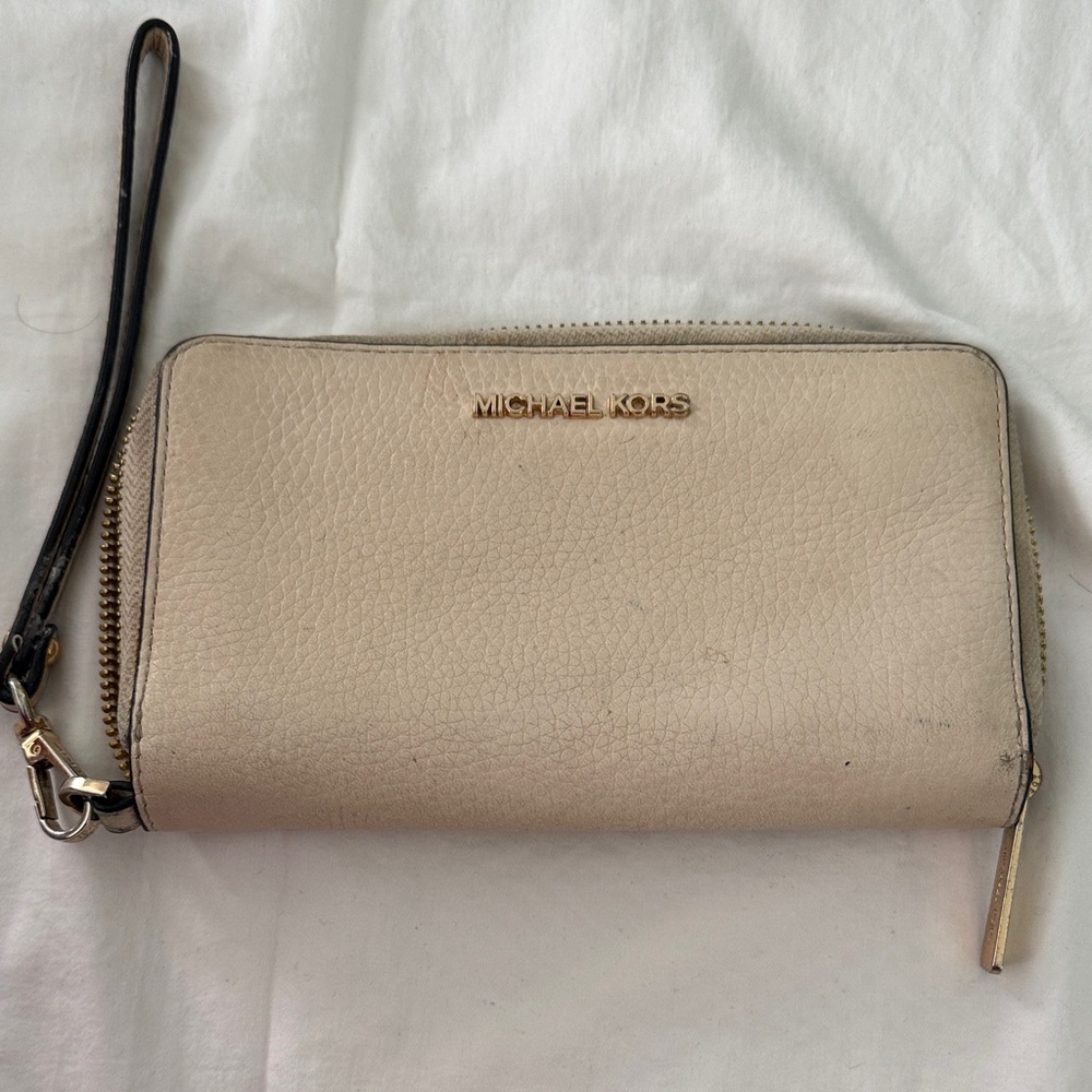 Michael Kors Gold Wristlet Clutch